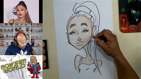 caricaturas ariana grande|How To Draw and Color a Caricature with Makeup and Markers.